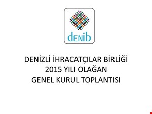 2015 Yılı Olağan Genel Kurul Toplantısı