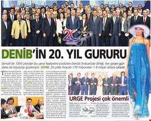 DENİB' in 20. Yıl Gururu