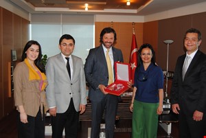 Sarayköy Anadolu Lisesi Müdürü ve Öğretmenleri DENİB Başkanı KOCASERT'i Ziyaret Etti