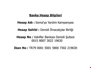 Soma' ya Yardım Kampanyası